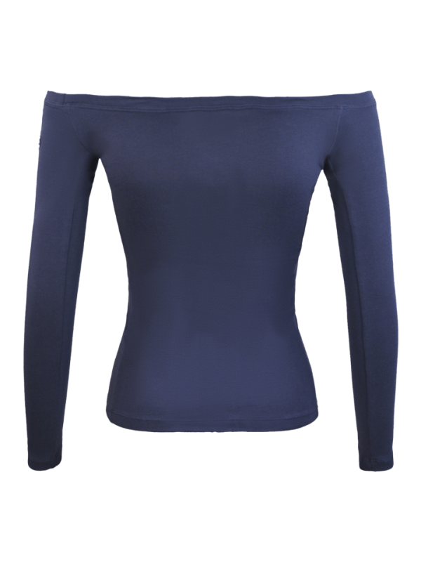 KSLPXTW005 3 2 Pullover Damen aus Bambus mit U-Boot-Kragen