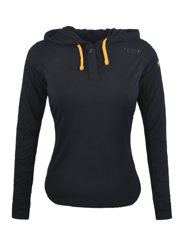 Maglia in Bambù a Maniche Lunghe - Bambus Pullover Damen mit Kapuze