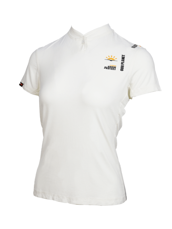 T shirt in Bambù con Bottone Donna Stampata