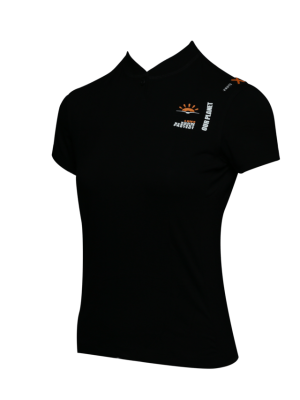 T shirt in Bambù con Bottone Donna stampata - Damen T-Shirt aus Bambus mit Knopf - Bedrucktes -