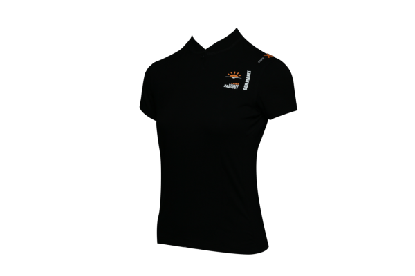 T shirt in Bambù con Bottone Donna