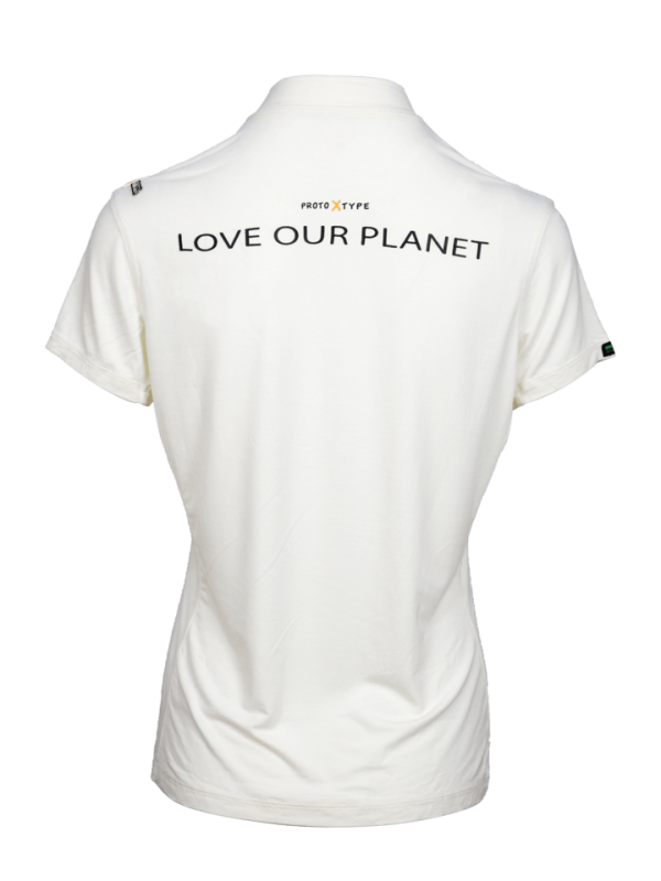 KTSPXTW008 2 1 T shirt Donna in Bambù con Colletto alla Coreana Our Planet