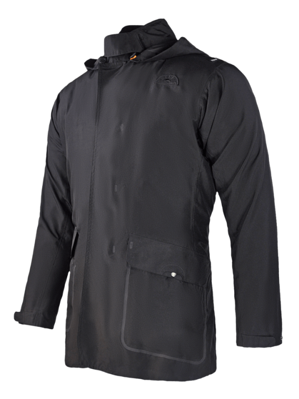 WJKPXTM009 305 Man Silk Rain Coat with Hood and Belt
