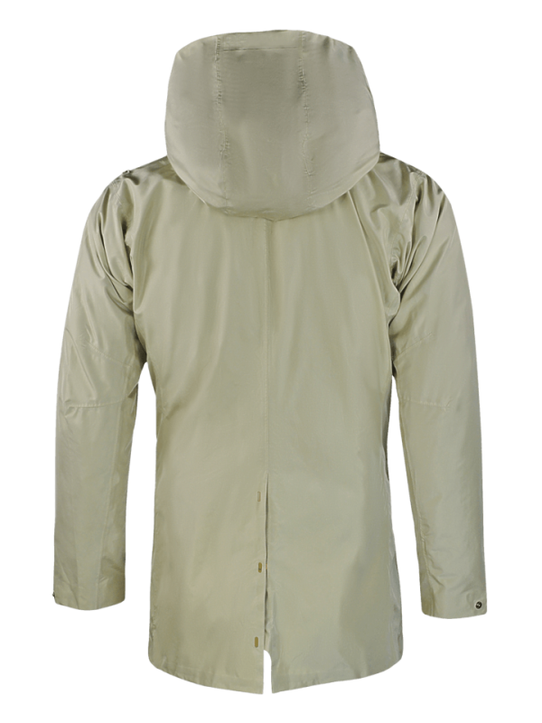 WJKPXTM009 309 Man Silk Rain Coat with Hood and Belt