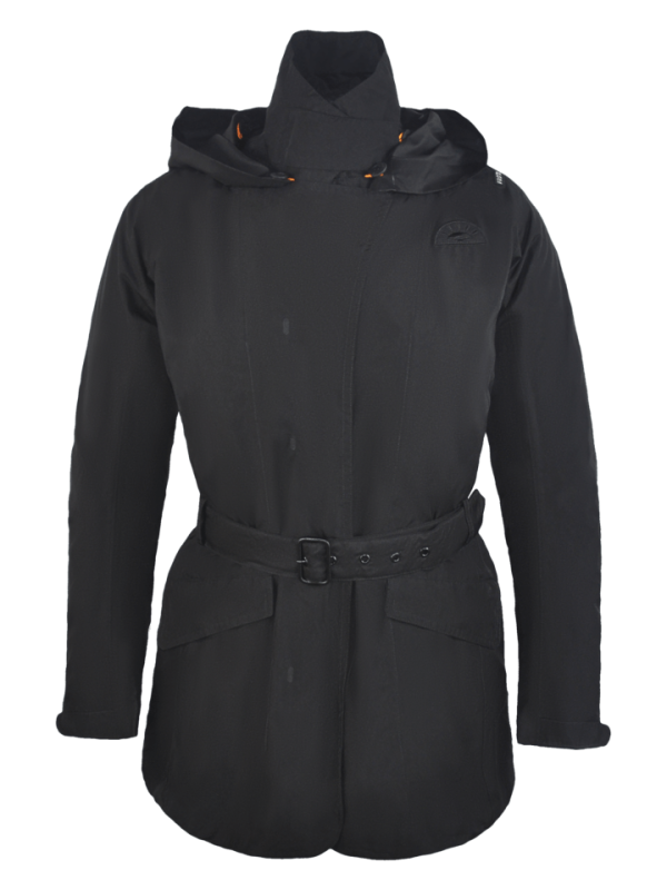 WJKPXTW012 215 Trench donna con cappuccio in Seta