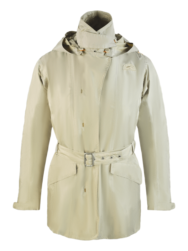 trench donna con cappuccio