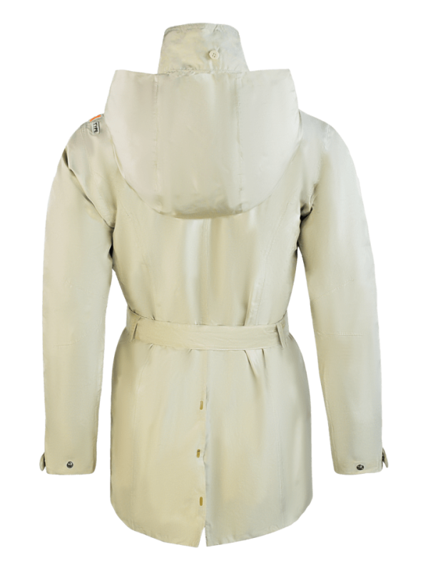 WJKPXTW012 220 Trench donna con cappuccio in Seta