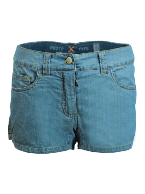 Pantaloncini Donna Jeans Organico Chiaro - Kurze Hosen Damen aus hellem Jeansstoff