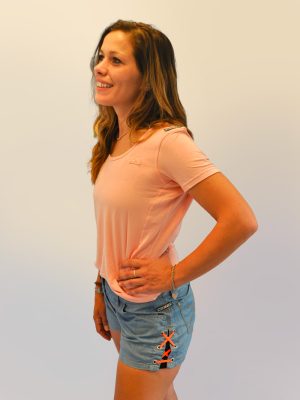Pantaloncini Donna in Jeans Organico con Aperture Laterali