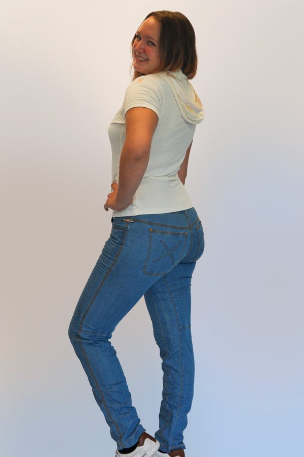 jeans donna chiari in cotone organico 5 tasche
