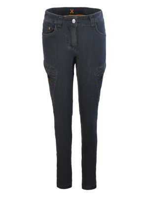Jeans Donna Scuro 7 Tasche in Cotone Organico - Damen Dunkle Jeans 7 Taschen