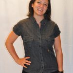 camicetta donna jeans organico scuro