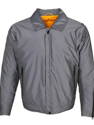 Herren Silberne Daunenjacke