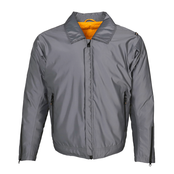 Herren Silberne Daunenjacke