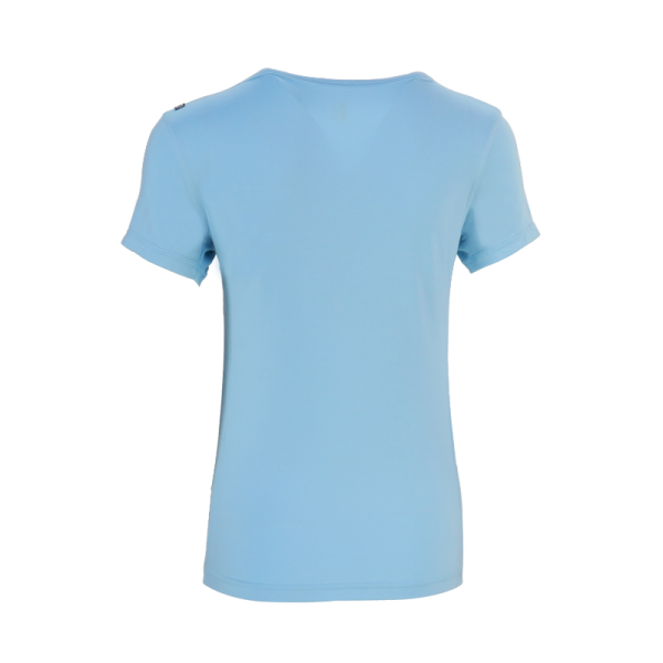 KTSPXTW017 AZZURRO 1 Woman Bamboo T-Shirt - Low Round Neck