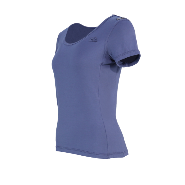 KTSPXTW017 BLU 3 T-shirt Donna fibra di bambù con Collo Rotondo