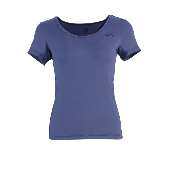 KTSPXTW017 BLU 5 Damen T Shirt aus Bambus mit rundem Kragen