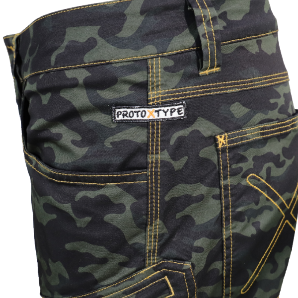 WPTPXTM024 W800 5 Blue Camouflage 7 Pockets Organic Cotton Jeans