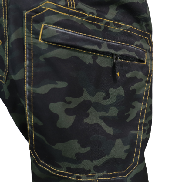 WPTPXTW015 5 Jeans Organici Donna 7 Tasche Camouflage Blu