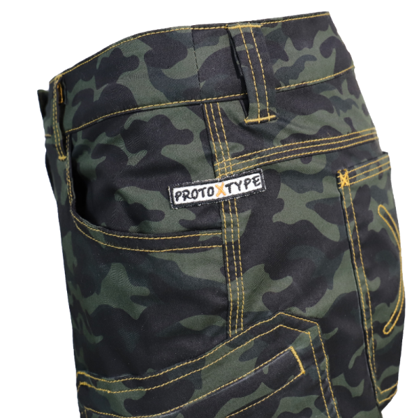 Women's organic camo jeans 7 pockets