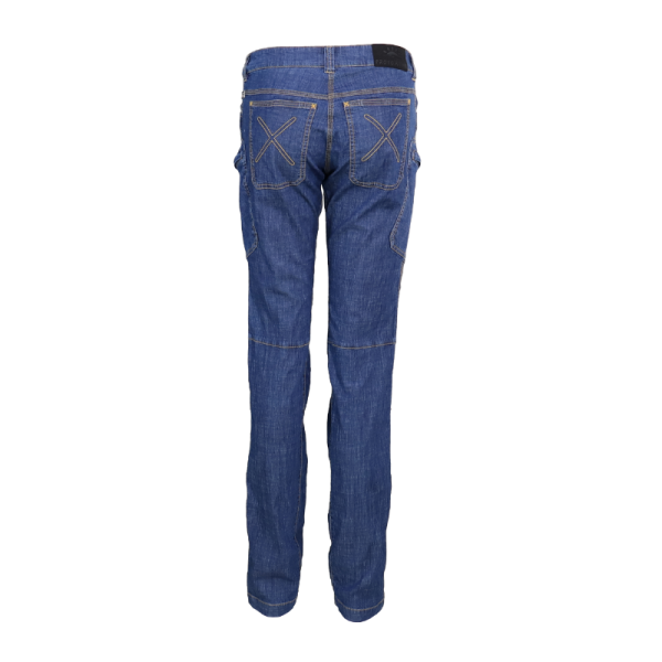 WPTPXTW016 1 Woman Organic Blue 7 Pockets Jeans