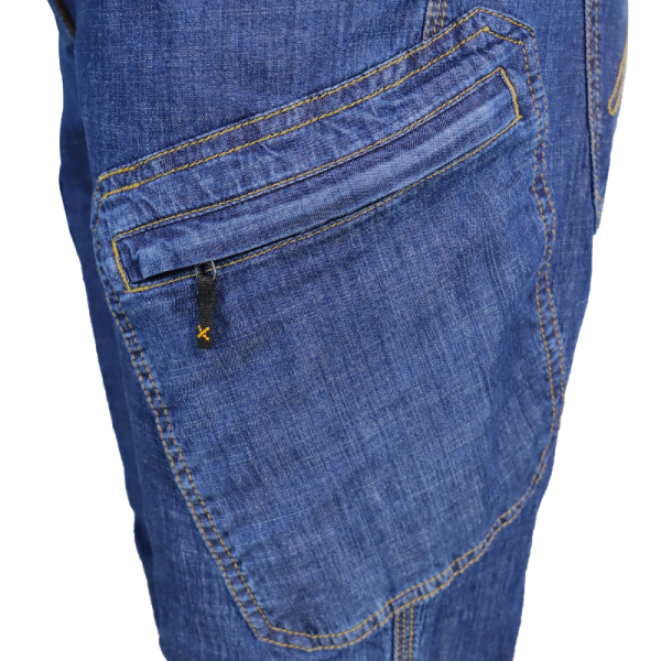 WPTPXTW016 3 Woman Organic Blue 7 Pockets Jeans