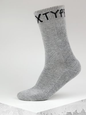 Long gray bamboo socks