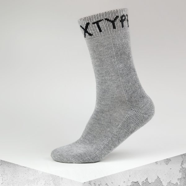 Long gray bamboo socks