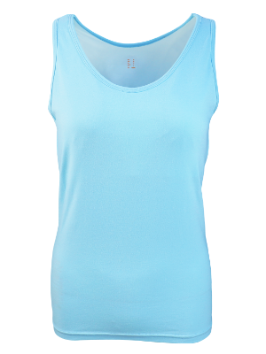 light blue Organic cotton sports bra tank top(2)