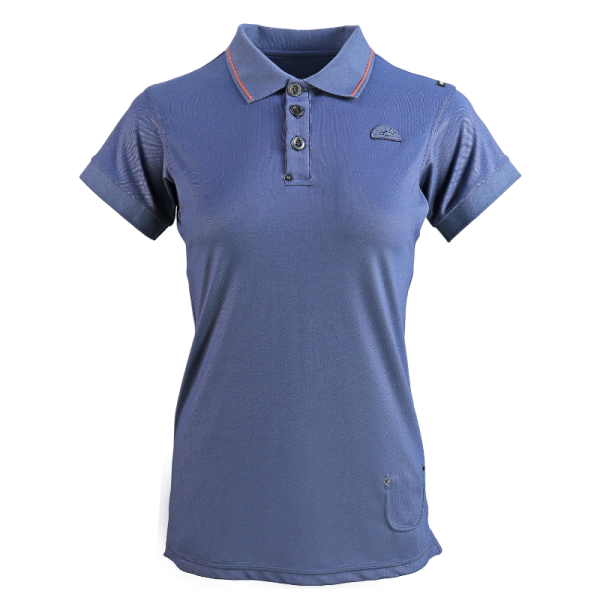 Damen-Poloshirt aus Bambus-Marineblau (3)