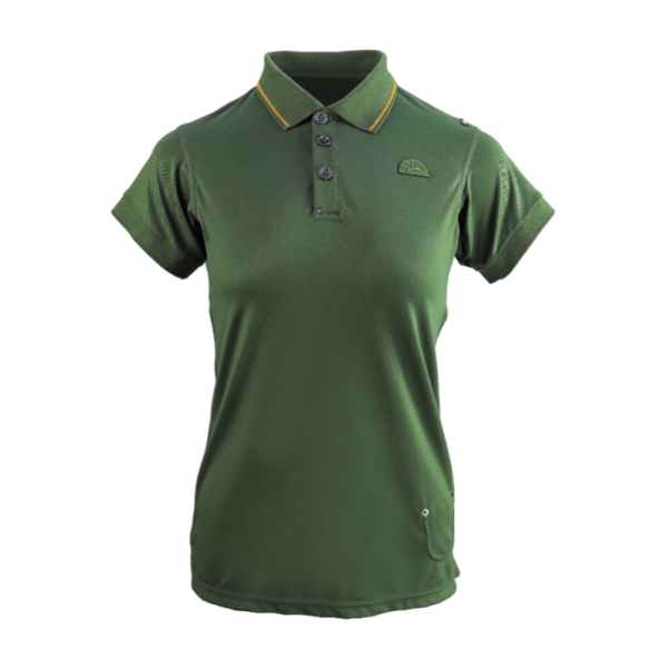 polo donna bambù verde foresta - Poloshirt Damen aus Bambus