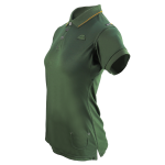 women's forest green bamboo polo shirt (3)