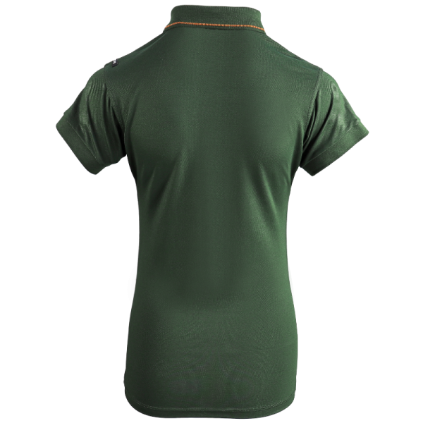 women's forest green bamboo polo shirt (4)