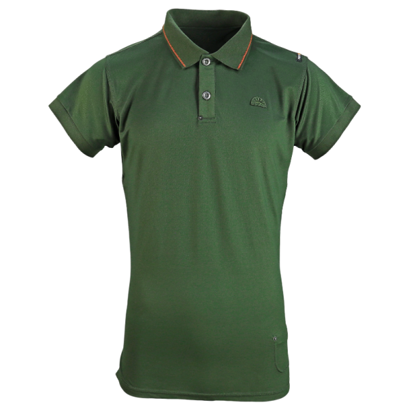 men's forest green bamboo polo shirt (3)