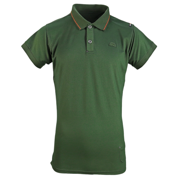 Waldgrünes Bambus-Poloshirt für Herren (3)