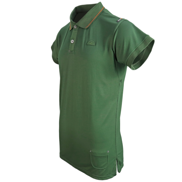 men's forest green bamboo polo shirt (6)