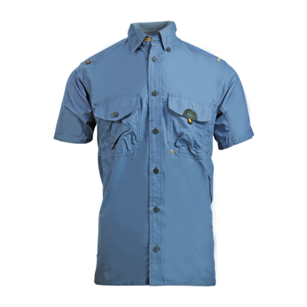 WSSPXTM006 BLU Man Organic Cotton Shirt - Short Sleeve