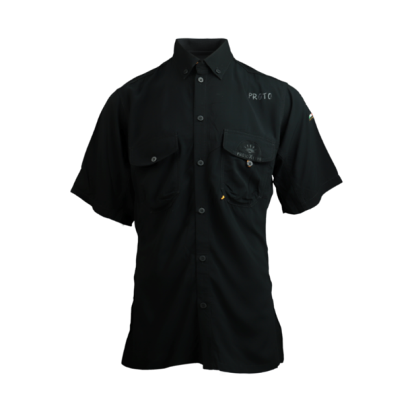 WSSSTDM001 BLACK Man Bamboo Shirt - Short Sleeve
