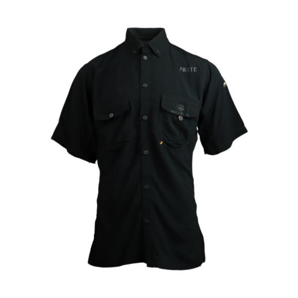 WSSSTDM001 BLACK Camicia Uomo in Bambù a Maniche Corte